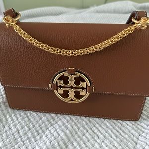 Tory Burch Miller Flap Leather Shoulder Bag